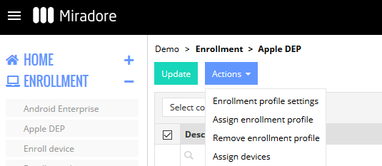 remove remote management via miradore