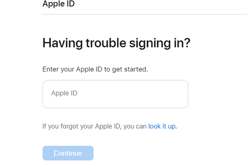 move to apple forgotten password reset site