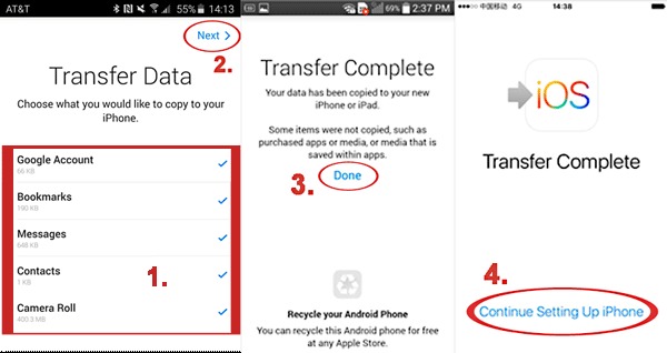 transfer whatsapp via move to ios
