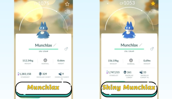 munchlax and shiny munchlax