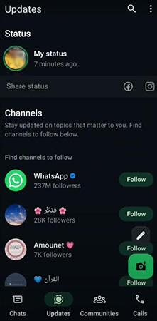 my status android