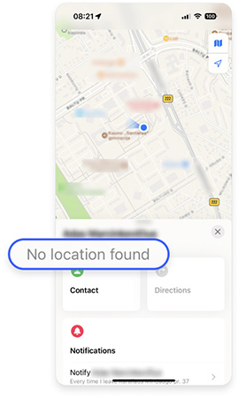 no location found