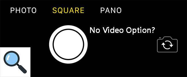 how to fix no video option on iphone