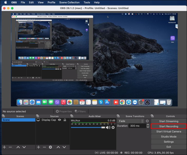 obs screen recording software for mac