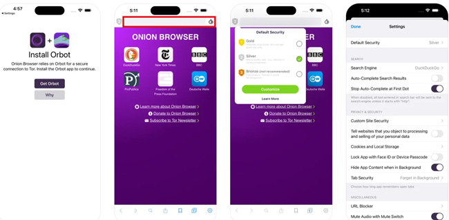 use onion browser to unblock sites on iphone