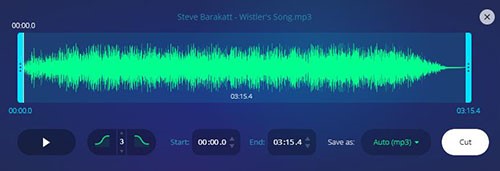 splitting mp3 into tracks with online mp3 cutter