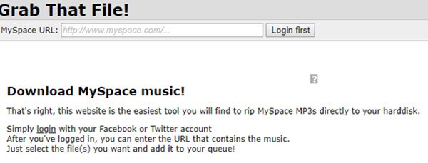 download my music from myspace