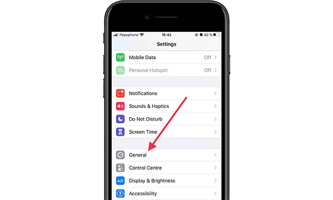 open settings on iphone