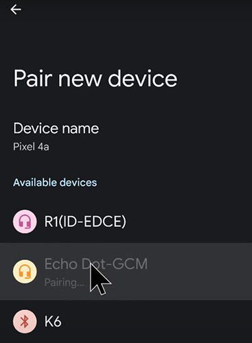 pair bluetooth with echo