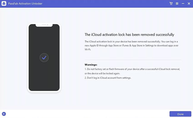 passfab activation lock removed