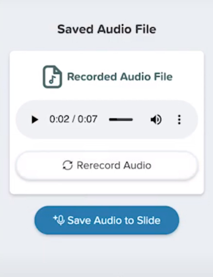 pear deck save voice recorded on google slides