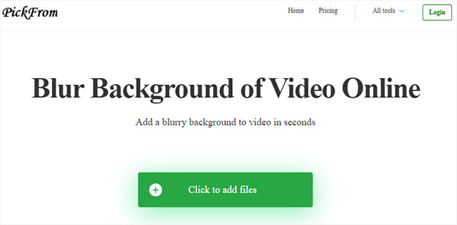 blur background in pickfrom