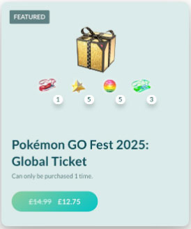 pokemon go fest ticket