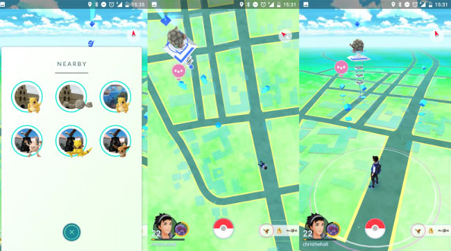 pokemon nearby feature