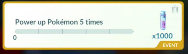 power up pokemon 5 times