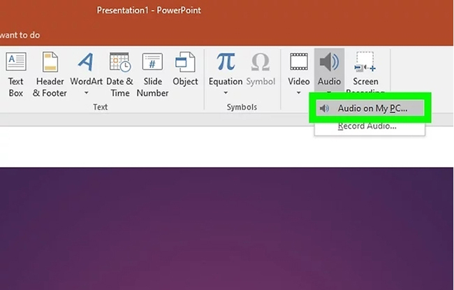 powerpoint audio icon