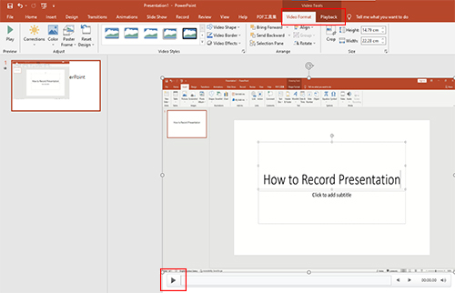 edit powerpoint video recording