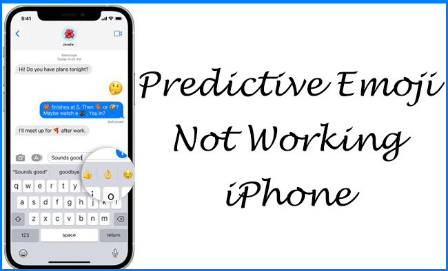 predictive emoji not working iphone
