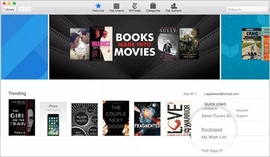 purchased ibooks on mac