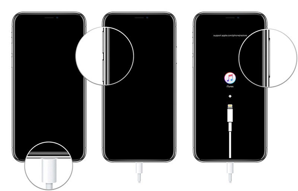 put iphone 8 or later modes into recovery mode