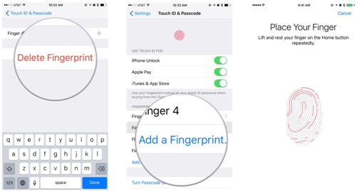 re-add touch id fingerprints