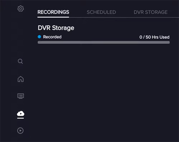 records in sling tv