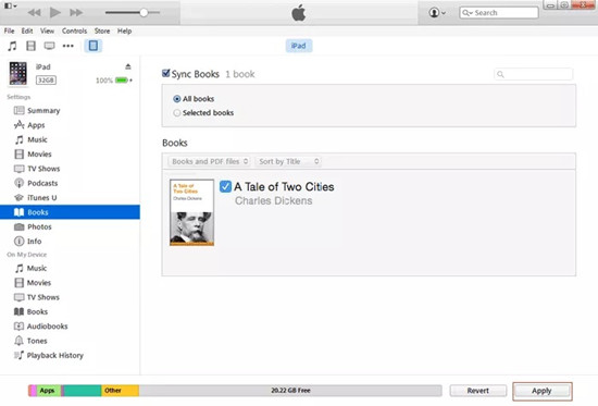 recover epub files with itunes