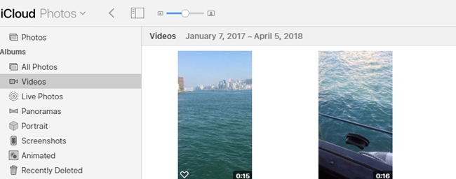 recover videos icloud photo library