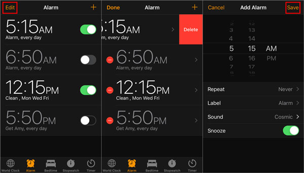recreate iphone alarm