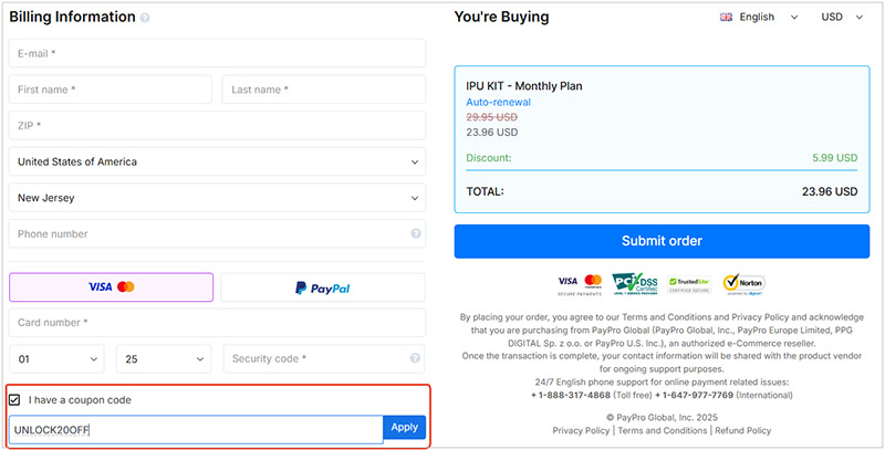 redeem coupon code