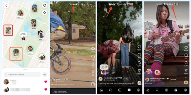 reels with location tag on instagram friend map