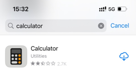 reinstall a calculator