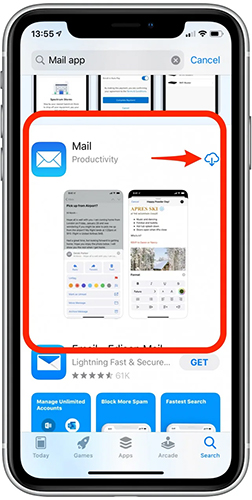 reinstall mail app