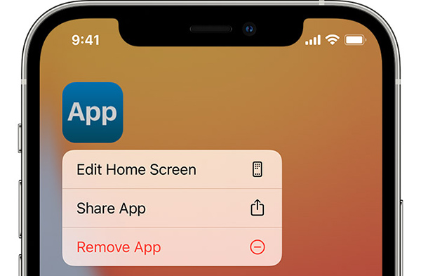 remove app from iphone