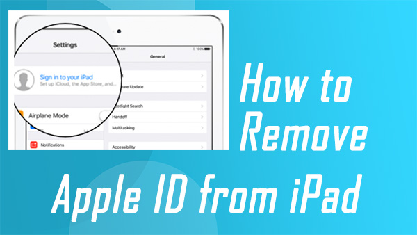 how to remove apple id from ipad without password