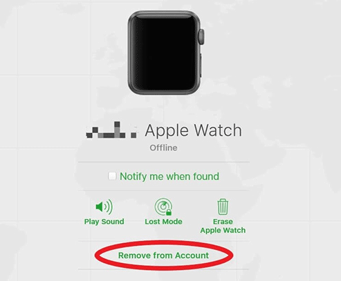 remove apple watch from account