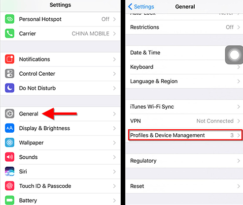 how to remove configuration profile with settings