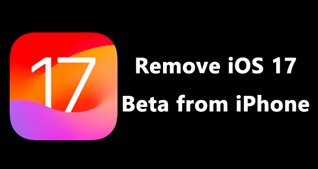 how to remove ios 17 beta from iphone