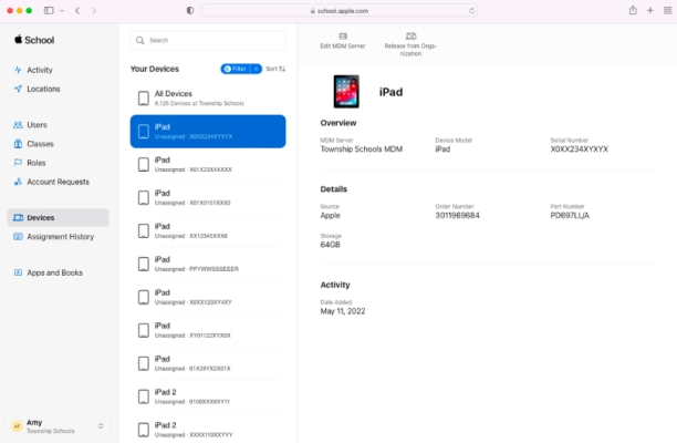 how to remove mdm from apple schoold manager