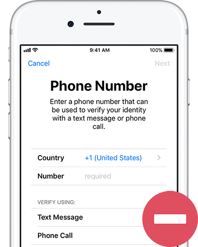 how to remove phone number from apple id