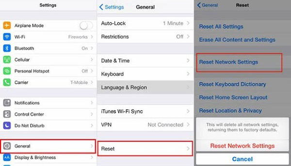 reset network settings