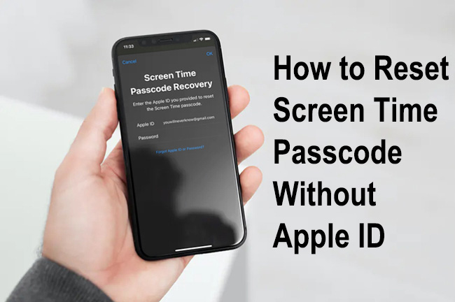 reset screen time passcode without apple id