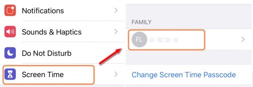 set parental controls with family sharing