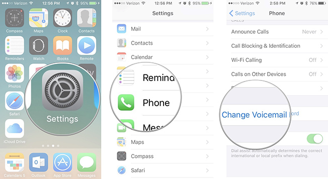 change the passowrd to fix voicemails not showing up on iphone