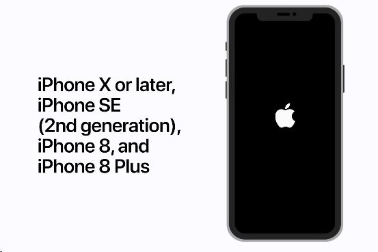 restart iphone8 or later
