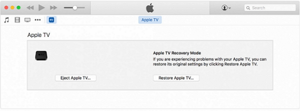 restore apple tv by itunes