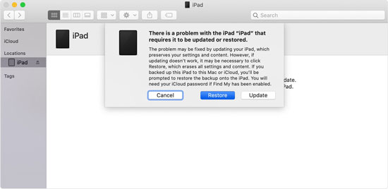 restore ipad via itunes