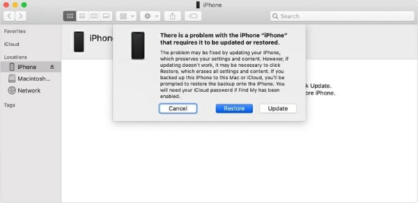 restore iphone in recovery mode via itunes