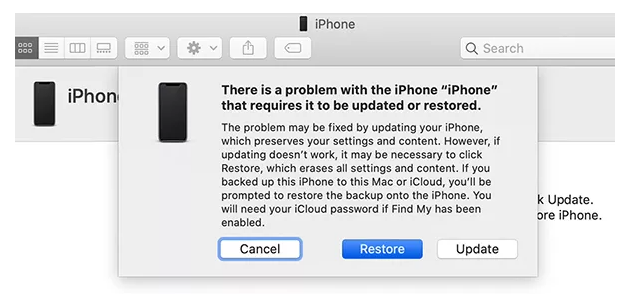 update iphone in recovery mode