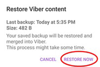 restore viber backup